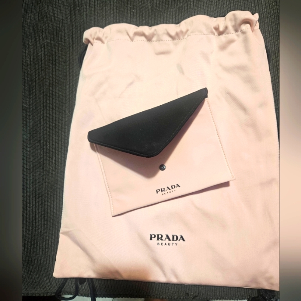 Prada Pink & Black reversible Backpack W/ Black Beauty Pouch GWP and NWOT